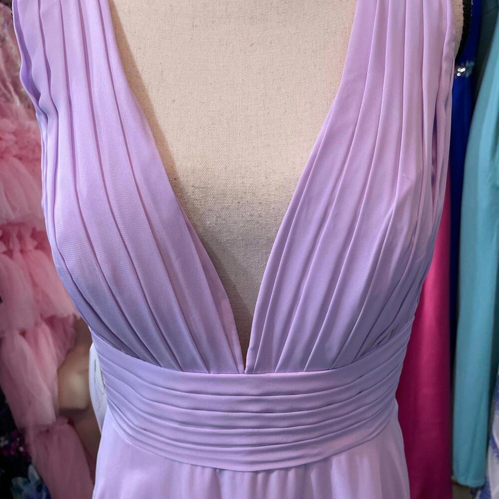 Chic Lilac Layered Prom Dress - Picture 6 of 6